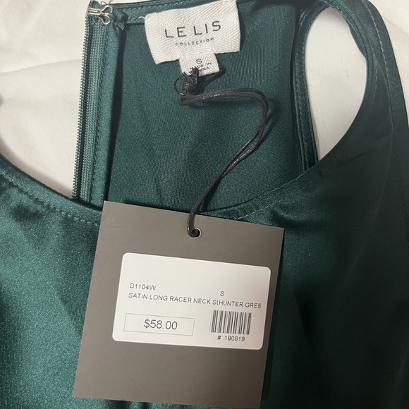 Le Lis Sleeveless Midi Green Slip Dress Small NWT - Picture 3 of 3